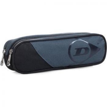 Estuche Escolar Doble Compartimento Gris