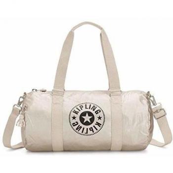 Kipling ONALO, Bolsa de tiempo libre y sportwear para mujer, Plateado (CLOUD METAL C), Única