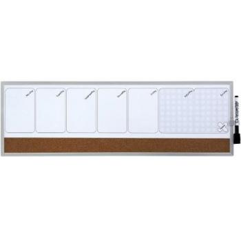 ORGANIZADOR SEMANAL QUARTET MAGNÉTICO + TABLERO CORCHO 585 x 190