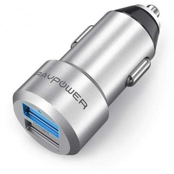RAVPower MiniCarica Auto 24W Alluminio
