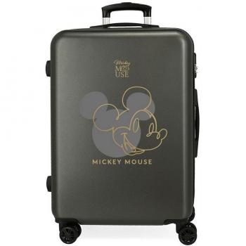 Maleta Mediana Disney Mickey Outline Negro