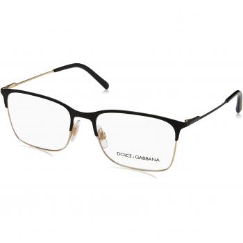 Dolce & Gabbana 0DG1289, Monturas de Gafas para Hombre, Multicolor (Matte Black/Pale Gold), 54