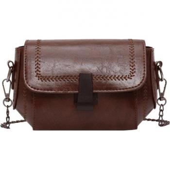 Bolso Vintage de Cuero PU con Cadena para Mujeres