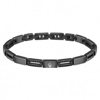 Maserati Pulsera Hombre Br.ceramic +black Crystal 22cm