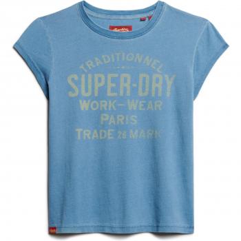 Superdry Camiseta de Manga Corta Indigo Workwear Cap