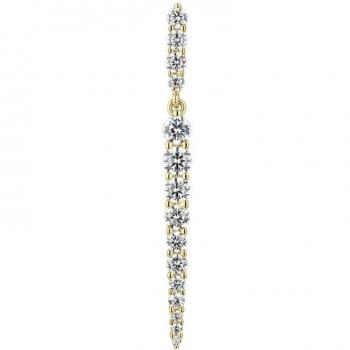 Pendiente piercing Kabira de plata bañado en oro amarillo 18k