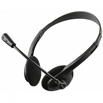 Trust Trust ZIVA CHAT HEADSET Earphone Cable Amp at Earpiece Music and Calls Black