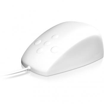 Keysonic KSM-3020M-W Mouse USB Bianco 5 Tasti A prova di schizzi, A prova di polvere