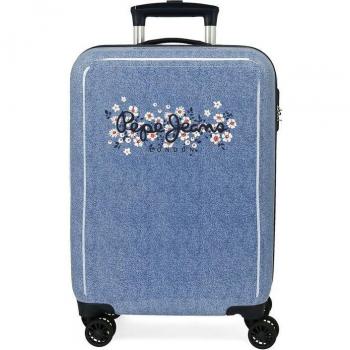 Pepe Jeans. Maleta de cabina Pepe Jeans Digital Hatty rígida 55cm den
