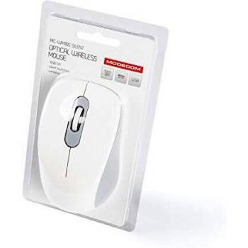 Mouse Wireless Modecom WM10S Silenzioso Bianco
