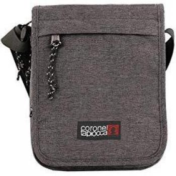Bolso Bandolera Coronel Tapiocca para Hombre con Solapa y Cremallera Denim 19 x 24 x 5 cm Gris