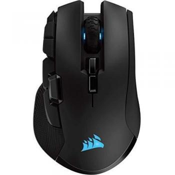 Mouse Gaming Corsair Ironclaw Wireless RGB Ricaricabile con Tecnologia Slipstream, Sensore Ottico da 18.000 DPI, Retroilluminazione LED RGB, Nero