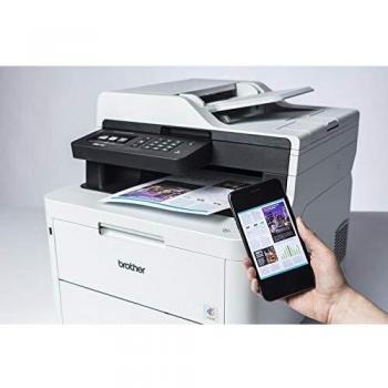 Brother MFC-L3770CDWYY1 Stampante Multifunzione a Colori LED con FAX, 24 ppm, Wi-Fi, Ethernet, NFC, USB 2.0 Hi-Speed, ADF da 50 Fogli, Stampa e Scansione Fronte-Retro, Display Touchscreen