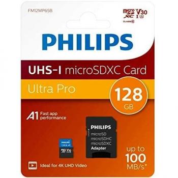 Philips MicroSDXC 128GB UHS-I U3 con adattatore