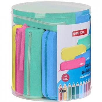 Set de 16 Portaminas Surtidos Safta Glitter Silicona