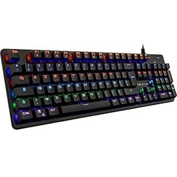 Teclado G-Lab Keyz Carbon V3 QWERTY Meccanico per Gaming – Switch Blue, RGB LED Multicolore, Anti-Ghosting Completo