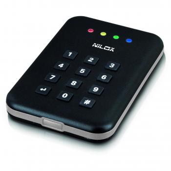 Unità Esterna Portatile USB per Hard Disk 2.5/3.0, Protezione Cifrata, Nero