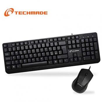 TechMade Kit di tastiera+mouse USB nero