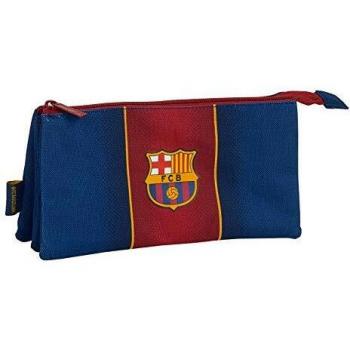Estuche portatodo triple escolar FC Barcelona