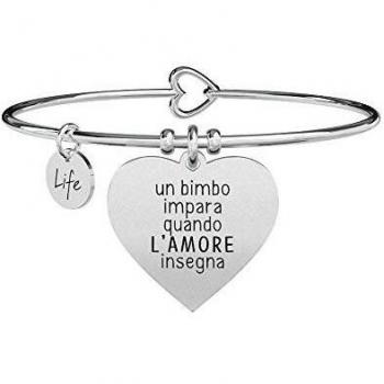 Bracciale KIDULT LOVE in Acciaio 731292 CUORE L'AMORE INSEGNA