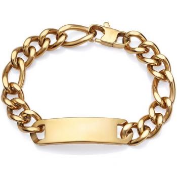 Pulsera Viceroy Fashion para Hombre en Acero Inoxidable Dorado con Placa