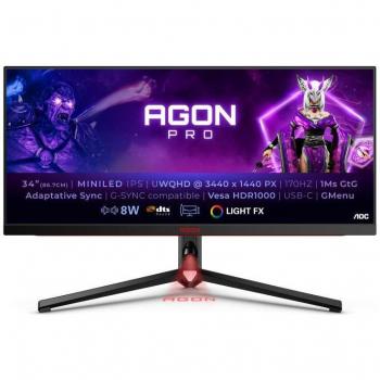 AGON PRO AG344UXM Monitor PC 34 UltraWide Quad HD LED Nero, Rosso