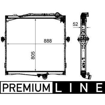 Radiador de Arrefecimento Motor Mahle Original CR‑2092 000P