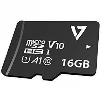 V7 MicroSDXC 16 GB Classe 10 UHS‑I Velocità 80 MB/s con Adapter