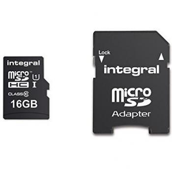 Scheda MicroSD 16GB Integral 948734 con Adattatore