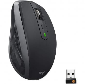 Logitech MX Anywhere 2S Mouse Wireless a RF e Bluetooth con 4000 DPI, per Destro, Nero e Grigio