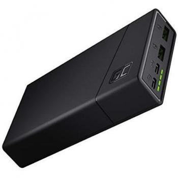 Green Cell Power Bank GC PowerPlay20 | 4 ports 20000mAh Battery External with USB-C 18W Power Delivery and 2x USB Quick Charge 3.0 Power Bank for iPhone, iPad, Nintendo Switch, Smartphone, Tablet etc