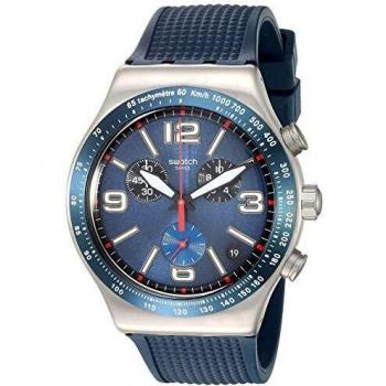 Swatch Reloj Cronógrafo para Hombre de Cuarzo con Correa en Caucho YVS454