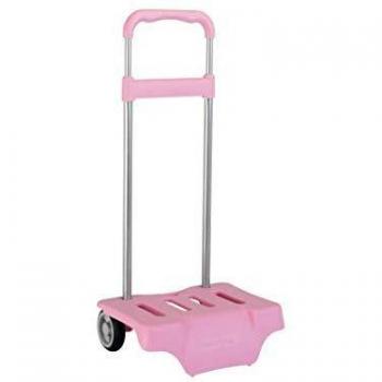 Carro plataforma para mochila adaptable Safta Rosa claro