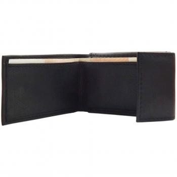 Cuero de beccero Mini Monedero MJ-Design-Germany (Negro)