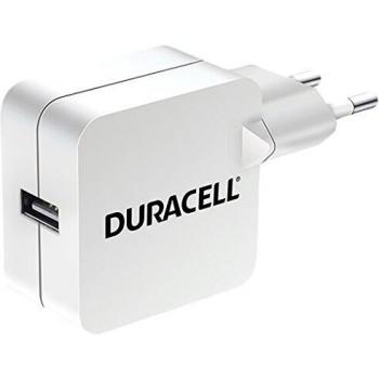 Duracell DracUSB2W-Eu Caricabatterie da Rete 1 Porta USB, Bianco