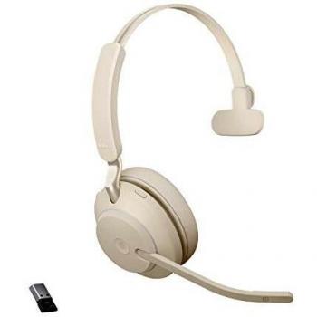 Jabra Evolve2 65 MS Mono Auricolare Wireless USB-A Beige