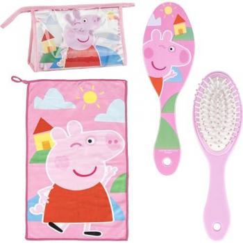 Neceser de baño Peppa Pig con peine y toalla