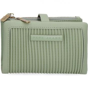Cartera Pepe Jeans Aurora verde con monedero extraíble