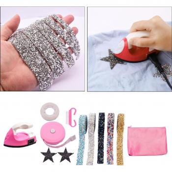 Kit Mini Prensadora de Pantalones con Parche de Hierro y Cristal