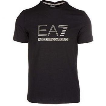 Emporio Armani EA7 camiseta de manga corta cuello redondo hombre nuevo negro EU M