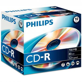 CD‑R Philips 52X 700 MB – 80 min JC
