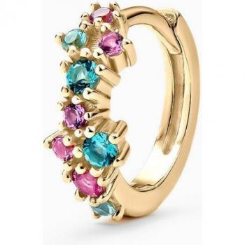 Pendiente aro Zambia de Ear Candy en plata bañado en oro amarillo 18k