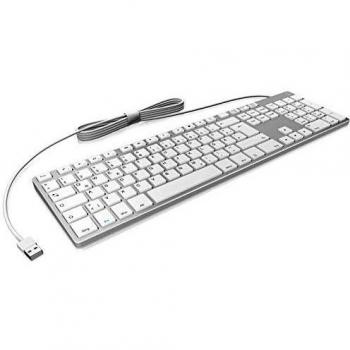 KeySonic KSK‑8022U Tastiera USB QWERTZ Tedesca Argento