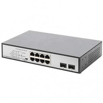 Digitus DN-95140 Switch di rete RJ45/SFP da 19 8+2 porte 10 / 100 / 1000 MBit/s Funzione PoE