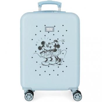 Maleta de cabina Disney Mickey y Minnie Kisses 35L Azul