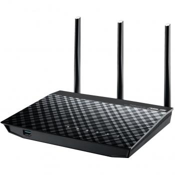Asus RT-N18U Wireless N600 Mbps Gigabit Router with 5 Fast Ethernet RJ45 Ports (1 WAN) and 2 USB Ports (2.0 & 3.0), Black/Anthracite