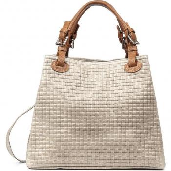 Firenze Artegiani Emanuela Tote de Piel Gamuza Grabada – Made in Italy
