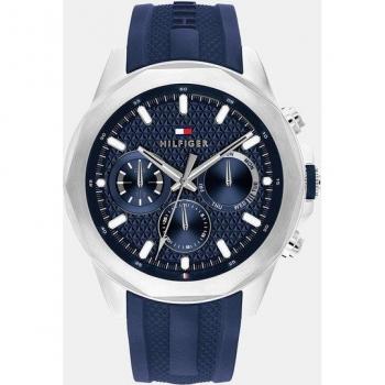 Tommy Hilfiger Reloj de Hombre Lars 1710649 Silicona Azul