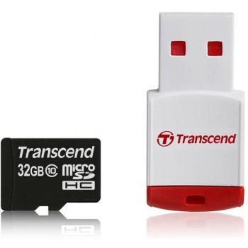 Transcend TS32GUSDHC10-P3 32GB Class 10 microSDHC Memory Card