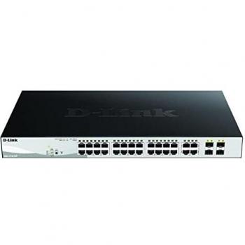 D-link switch 28 porte gigabit di cui 24 poe + 4 porte sfp smart managed